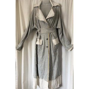 FREE PEOPLE floor length jacket with belt!